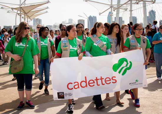 During the May 2014 Council Bridging Ceremony for the Girl Scouts of Northeast Texas, the scouts advanced from one level of scouting to the next or celebrating becoming an adult and leaving the organization. All levels of scouts walked on the Continental Avenue Bridge.